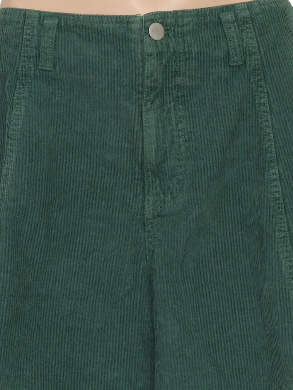 Free People We The Free  Summer Days Cord Shorts Green High Waist S
